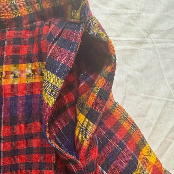 American Vintage Tan Jay Plaid Gaucho Pants, Size 6 - Picture 2 of 7